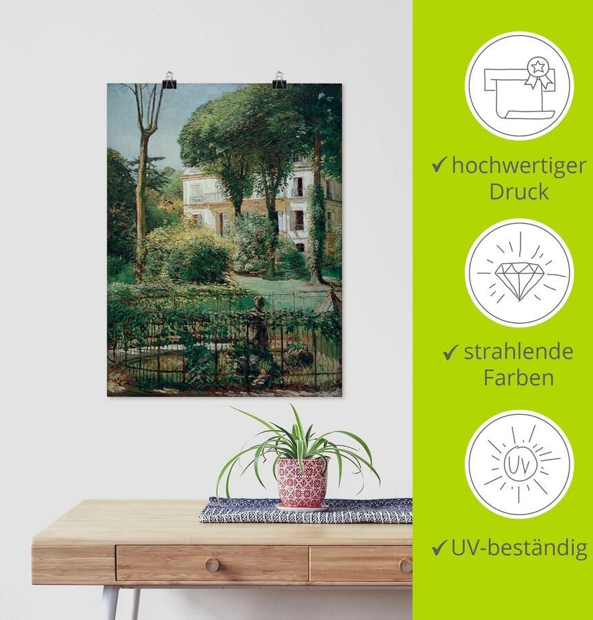 Artland Artprint Villa in Paris als artprint op linnen poster in verschillende formaten maten - Foto 3