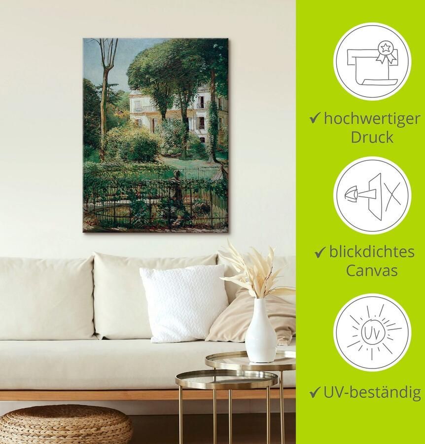 Artland Artprint Villa in Paris als artprint op linnen poster in verschillende formaten maten - Foto 3