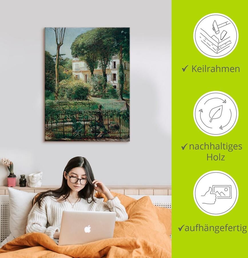 Artland Artprint Villa in Paris als artprint op linnen poster in verschillende formaten maten - Foto 2