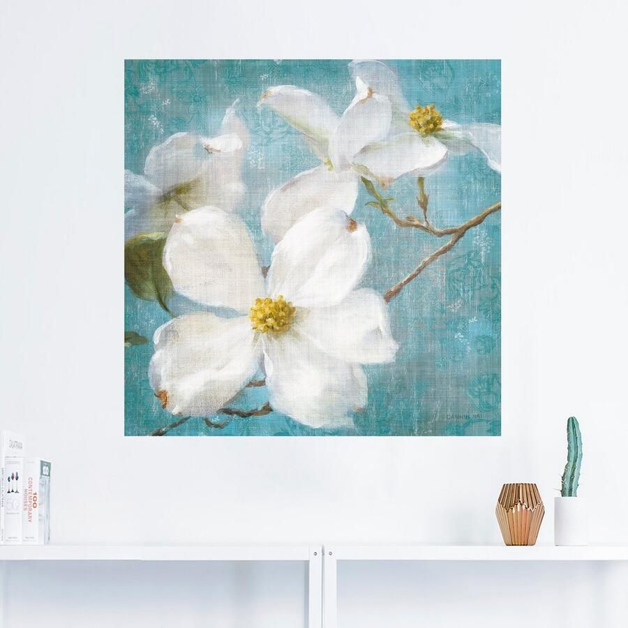 Artland Artprint Vintage bloem I als artprint op linnen poster muursticker in verschillende maten