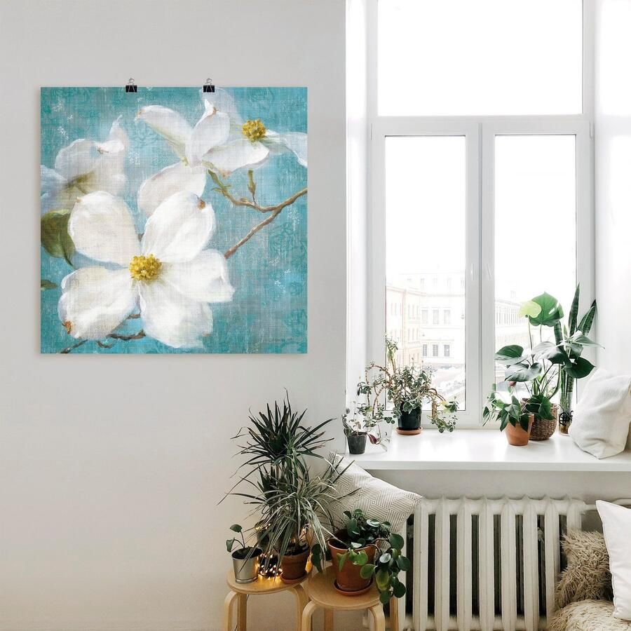 Artland Artprint Vintage bloem I als artprint op linnen poster muursticker in verschillende maten