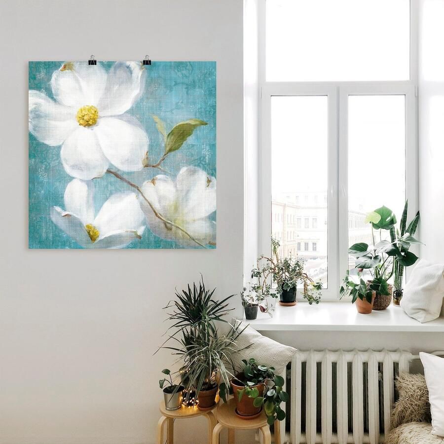 Artland Artprint Vintage bloem IV als artprint op linnen poster in verschillende formaten maten - Foto 2