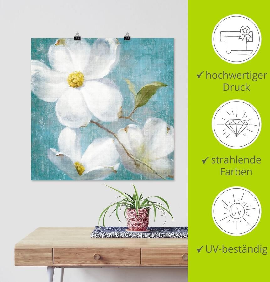 Artland Artprint Vintage bloem IV als artprint op linnen poster in verschillende formaten maten - Foto 4