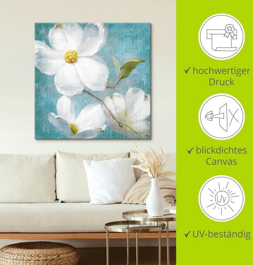 Artland Artprint Vintage bloem IV als artprint op linnen poster in verschillende formaten maten - Foto 3