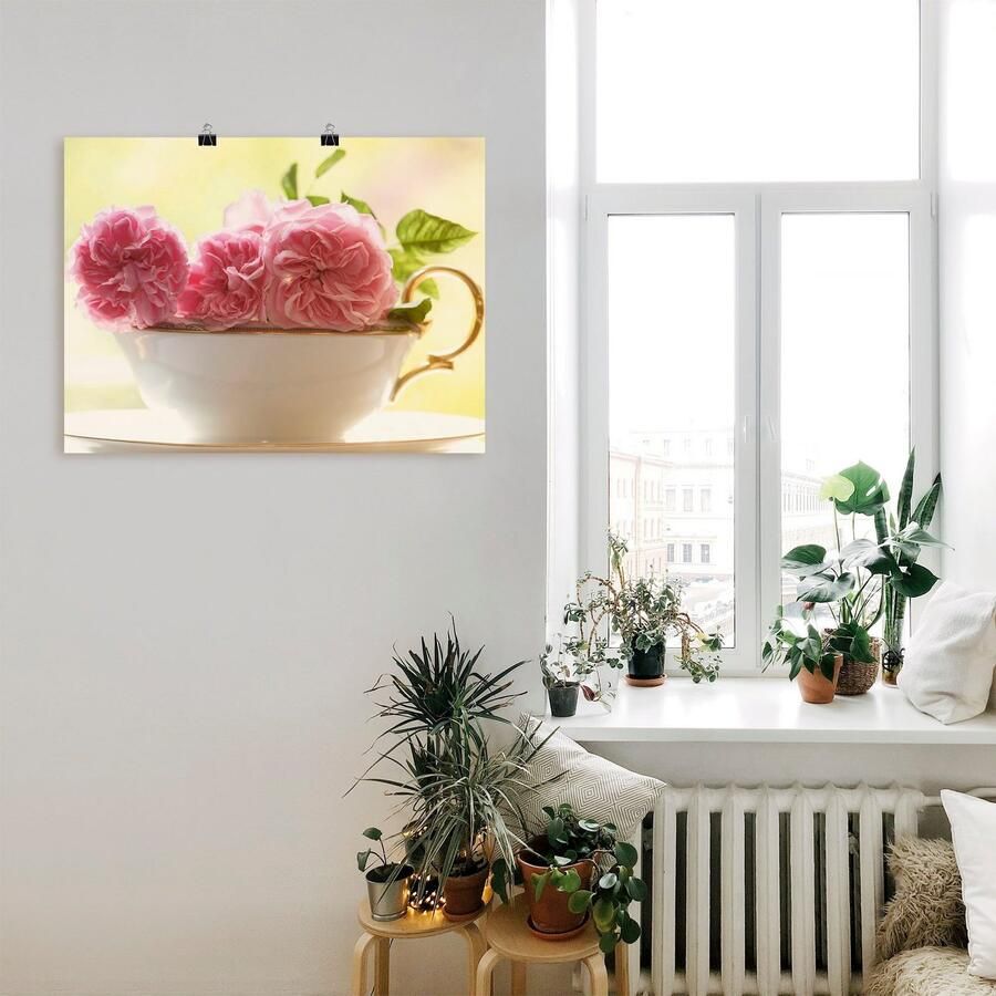 Artland Artprint Vintage rozen als artprint op linnen poster muursticker in verschillende maten