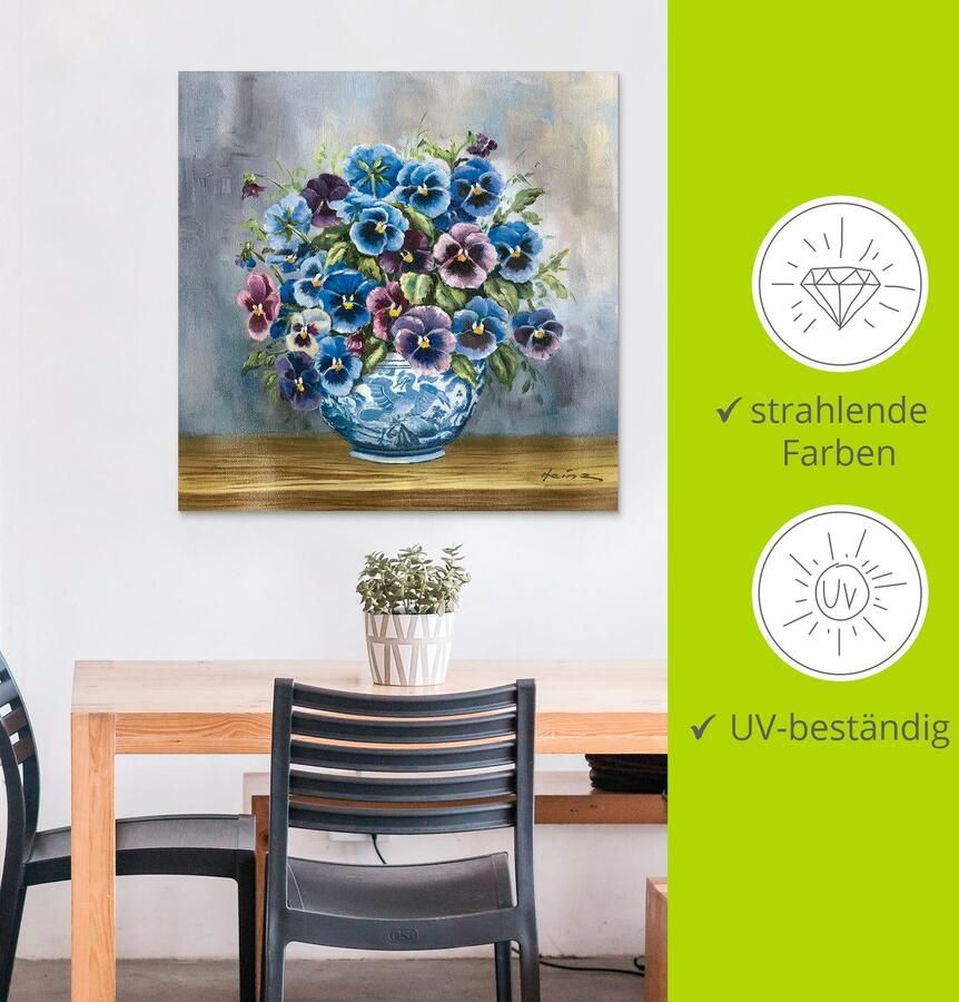 Artland Artprint Viooltjes als artprint van aluminium artprint voor buiten artprint op linnen poster muursticker - Foto 3