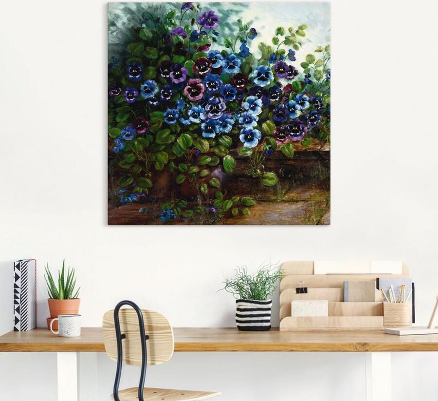 Artland Artprint op linnen Viooltjes II