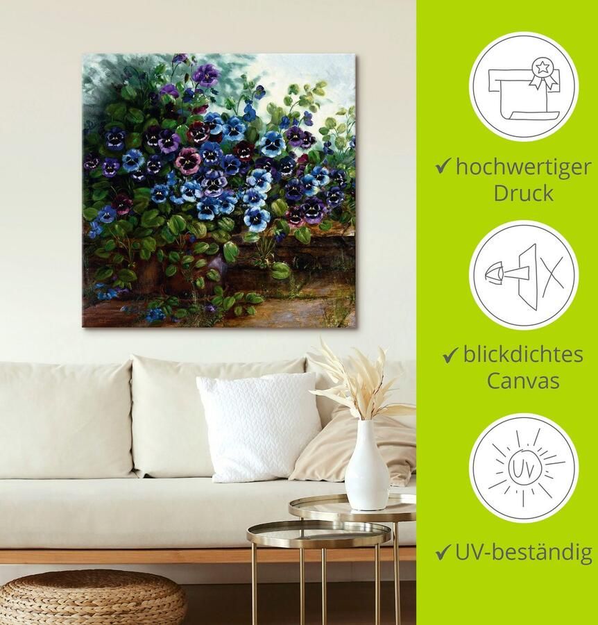 Artland Artprint op linnen Viooltjes II - Foto 5