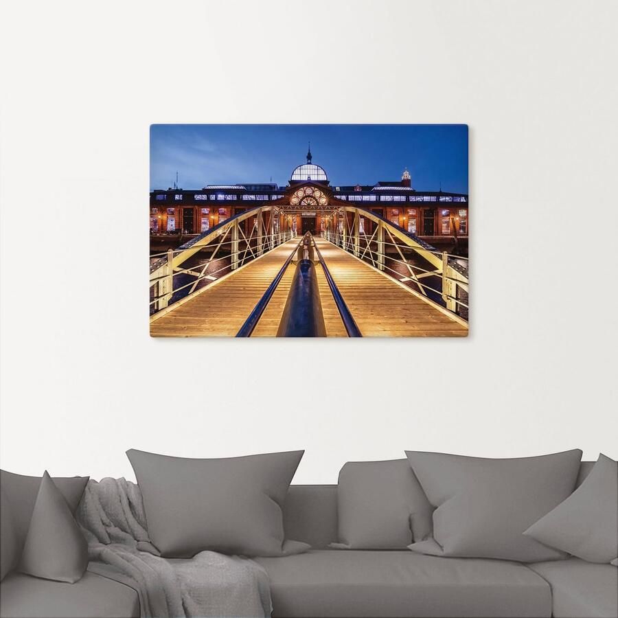 Artland Artprint op linnen Vismarkt Hamburg