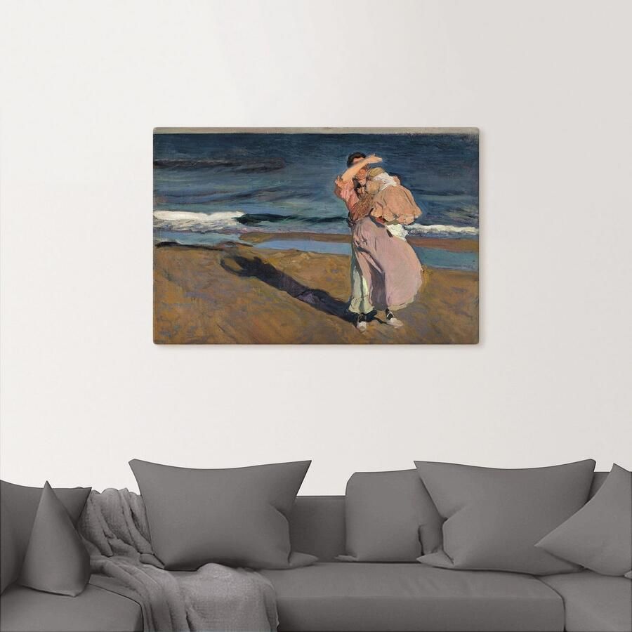 Artland Artprint Visser met kind Valencia. 1908 als artprint op linnen poster in verschillende formaten maten