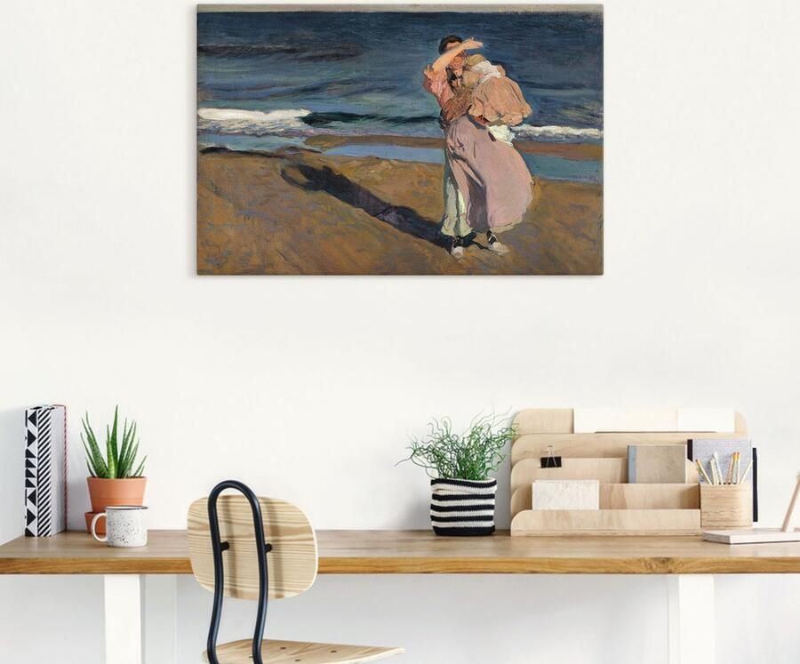 Artland Artprint Visser met kind Valencia. 1908 als artprint op linnen poster in verschillende formaten maten - Foto 5