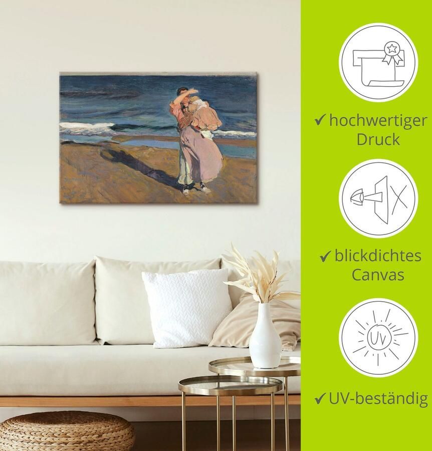 Artland Artprint Visser met kind Valencia. 1908 als artprint op linnen poster in verschillende formaten maten - Foto 3