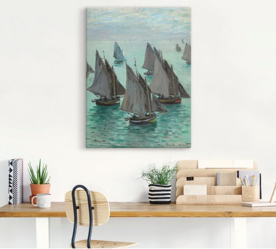 Artland Artprint Vissersboten bij rustig weer als artprint op linnen poster in verschillende formaten maten - Foto 4