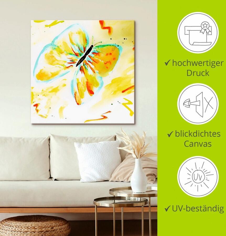 Artland Artprint Vlinder als artprint op linnen poster in verschillende formaten maten - Foto 2