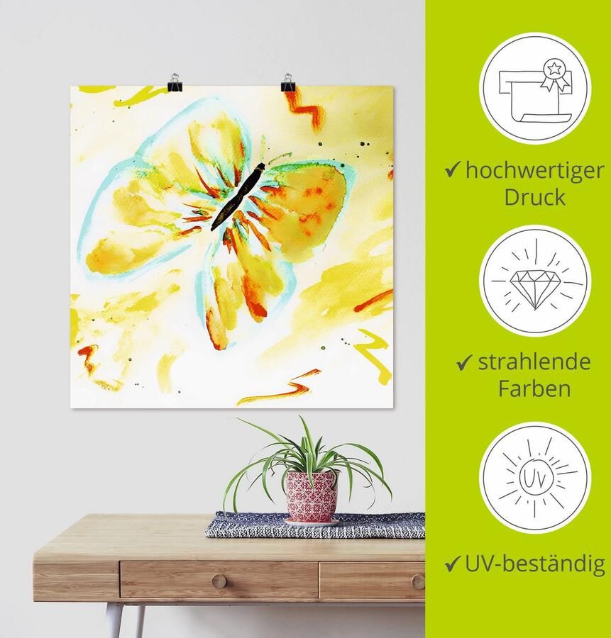 Artland Artprint Vlinder als artprint op linnen poster in verschillende formaten maten - Foto 3