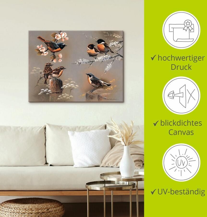 Artland Artprint op linnen Vogel compositie - Foto 3