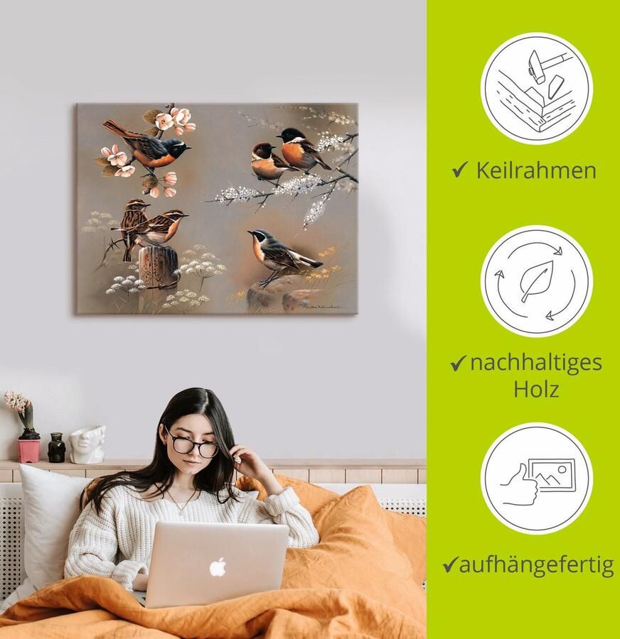 Artland Artprint op linnen Vogel compositie - Foto 2