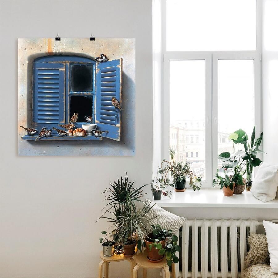 Artland Artprint Vogelbezoek II als artprint op linnen poster in verschillende formaten maten