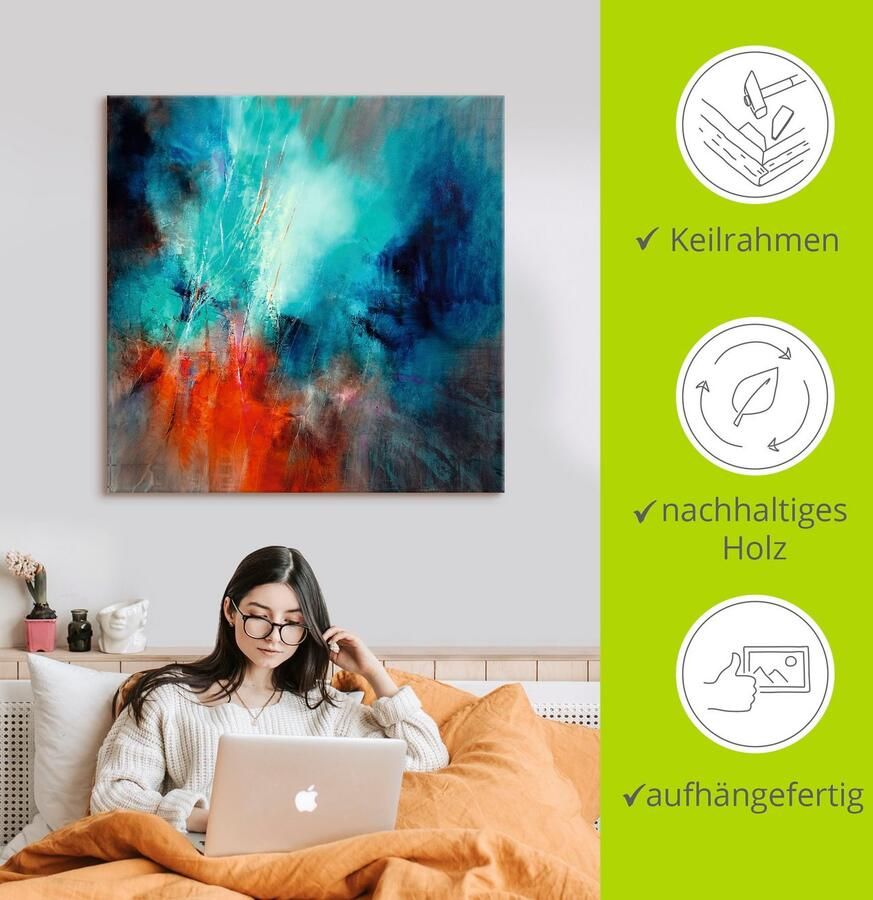 Artland Artprint Voorjaar in Eistobel als artprint van aluminium artprint op linnen muursticker of poster in verschillende maten - Foto 3