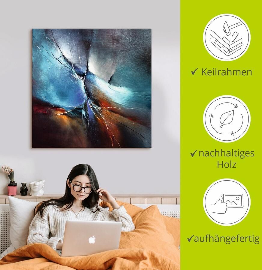 Artland Artprint Voorjaar in Eistobel als artprint van aluminium artprint voor buiten artprint op linnen in verschillende maten - Foto 2