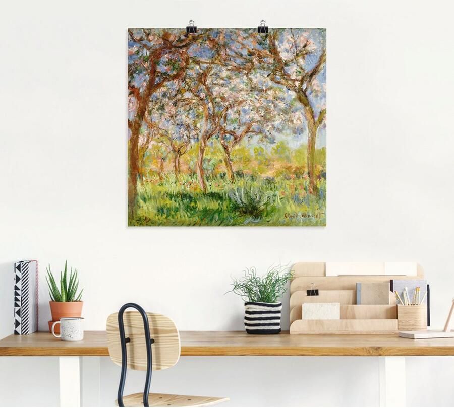 Artland Artprint Voorjaar in Giverny. als artprint op linnen poster in verschillende formaten maten - Foto 4