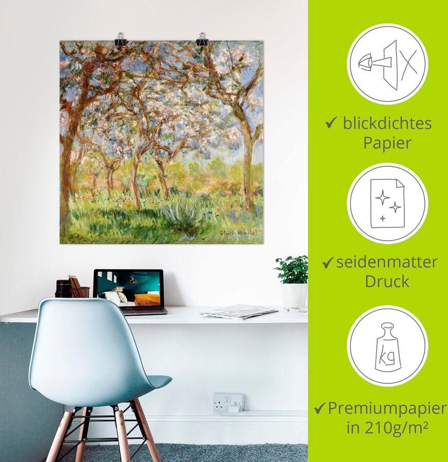 Artland Artprint Voorjaar in Giverny. als artprint op linnen poster in verschillende formaten maten - Foto 2