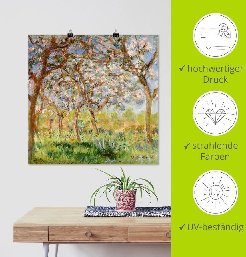 Artland Artprint Voorjaar in Giverny. als artprint op linnen poster in verschillende formaten maten - Foto 3