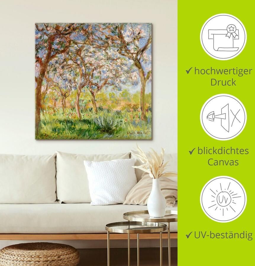 Artland Artprint Voorjaar in Giverny. als artprint op linnen poster in verschillende formaten maten - Foto 4