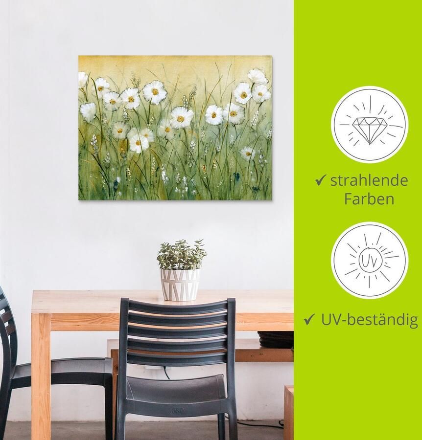 Artland Artprint Voorjaar met madeliefjes II als artprint van aluminium artprint voor buiten artprint op linnen poster muursticker - Foto 3