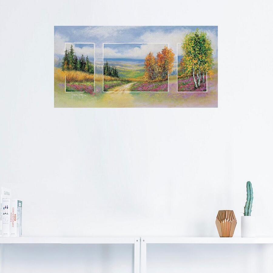 Artland Artprint Voorjaarg triptiek als artprint op linnen muursticker in verschillende maten