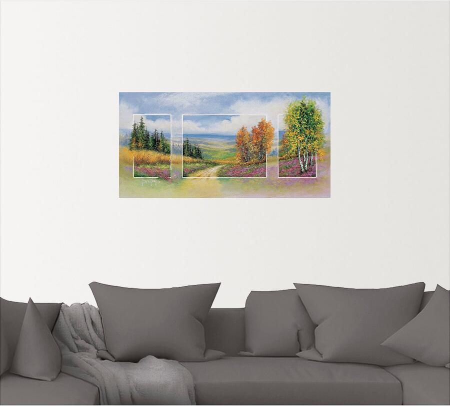 Artland Artprint Voorjaarg triptiek als artprint op linnen muursticker in verschillende maten - Foto 4