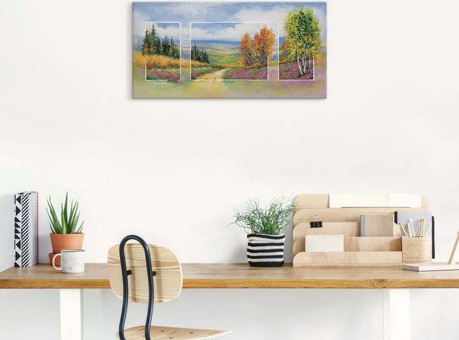 Artland Artprint Voorjaarg triptiek als artprint op linnen muursticker in verschillende maten - Foto 5