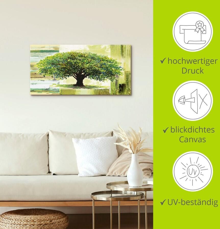 Artland Artprint Voorjaarsboom op abstracte achtergrond als artprint van aluminium artprint voor buiten artprint op linnen poster in verschillende maten. maten - Foto 4