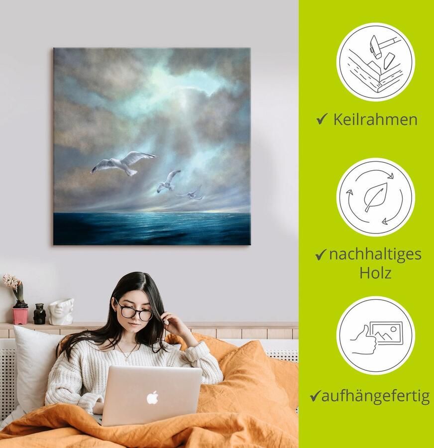 Artland Artprint Vrij zijn als artprint op linnen muursticker in verschillende maten