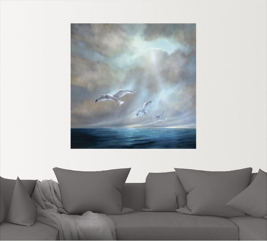 Artland Artprint Vrij zijn als artprint op linnen muursticker in verschillende maten - Foto 4