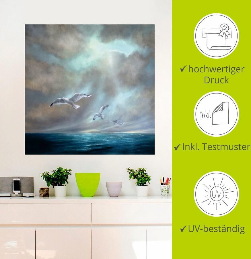 Artland Artprint Vrij zijn als artprint op linnen muursticker in verschillende maten - Foto 2