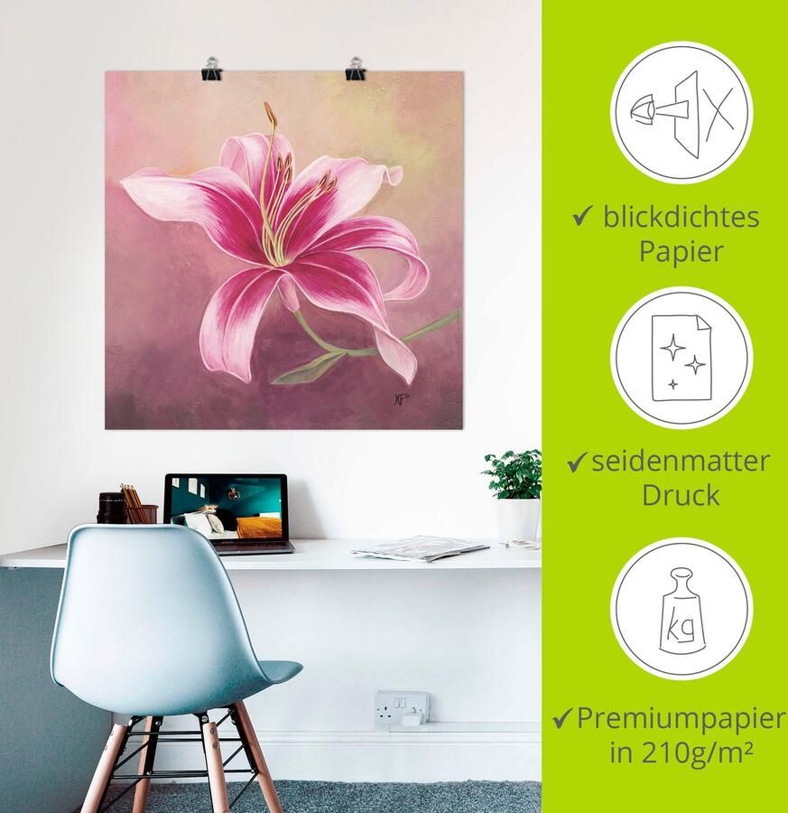 Artland Artprint Vroege lelie als artprint op linnen poster in verschillende formaten maten - Foto 2