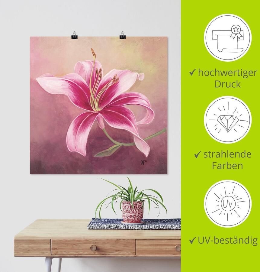 Artland Artprint Vroege lelie als artprint op linnen poster in verschillende formaten maten - Foto 3