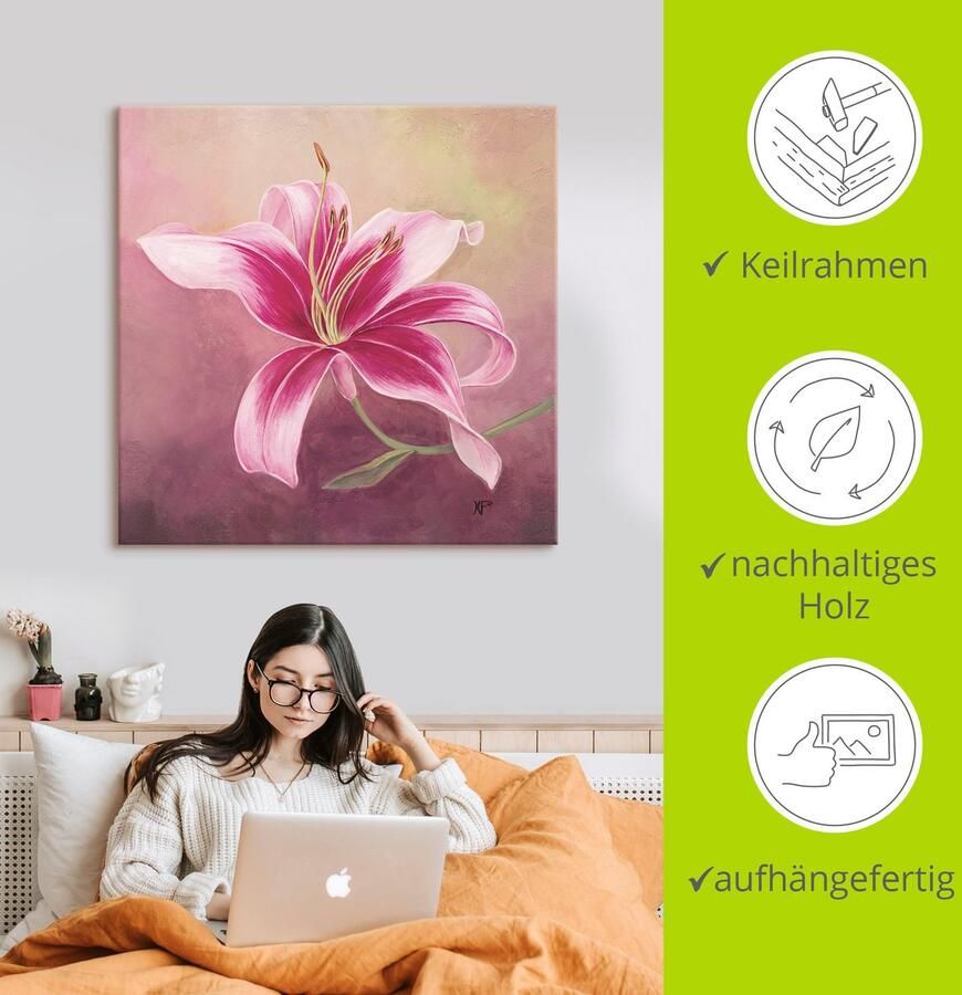 Artland Artprint Vroege lelie als artprint op linnen poster in verschillende formaten maten - Foto 4