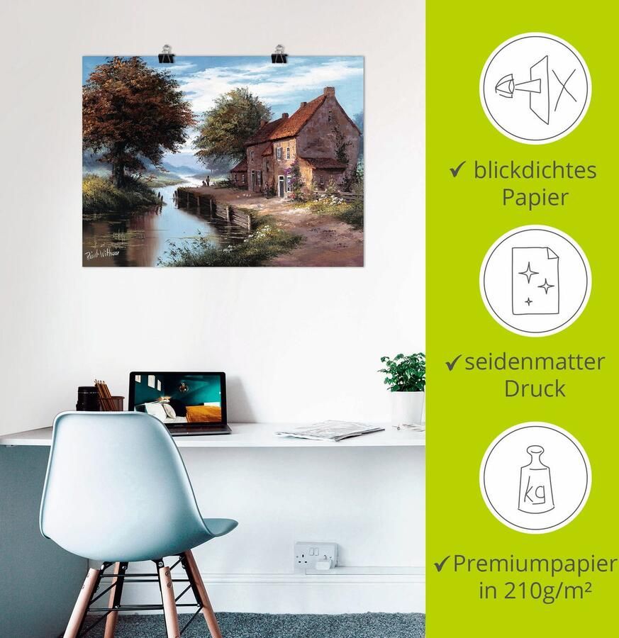 Artland Artprint Vroege morgen als artprint op linnen poster in verschillende formaten maten - Foto 2