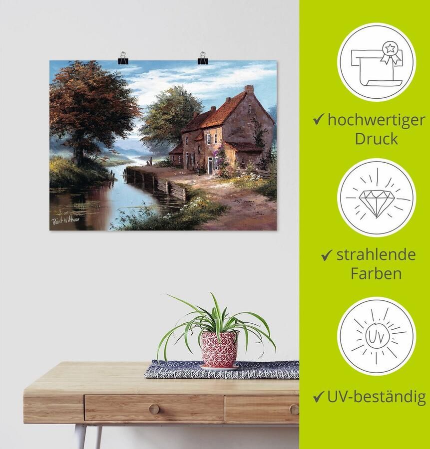 Artland Artprint Vroege morgen als artprint op linnen poster in verschillende formaten maten - Foto 3