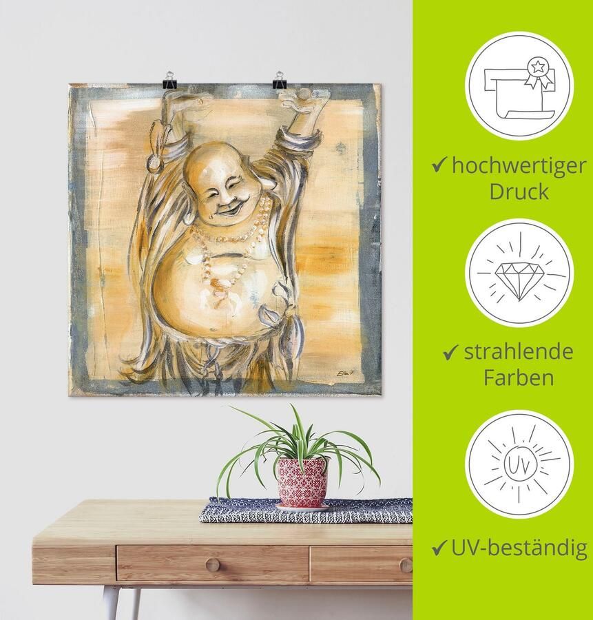 Artland Artprint Vrolijke boeddha II als artprint van aluminium artprint voor buiten artprint op linnen poster muursticker - Foto 5
