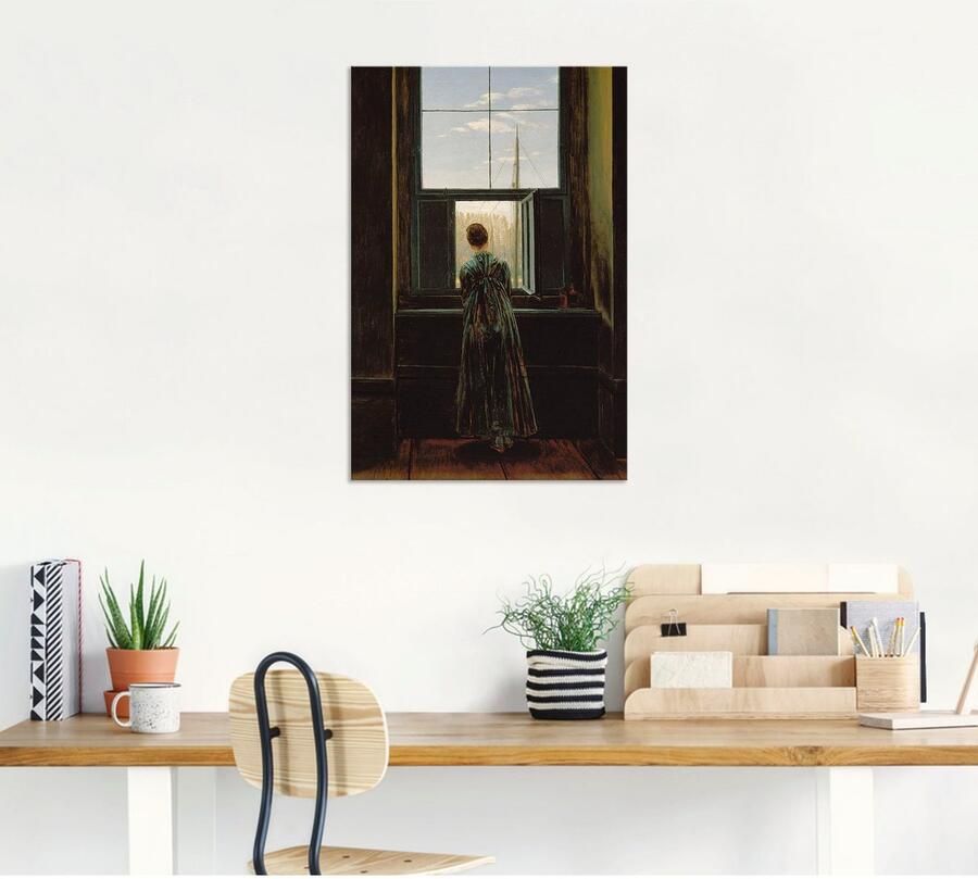 Artland Artprint Vrouw aan het raam. 1822(?) als artprint van aluminium artprint voor buiten artprint op linnen poster in verschillende maten. maten - Foto 4