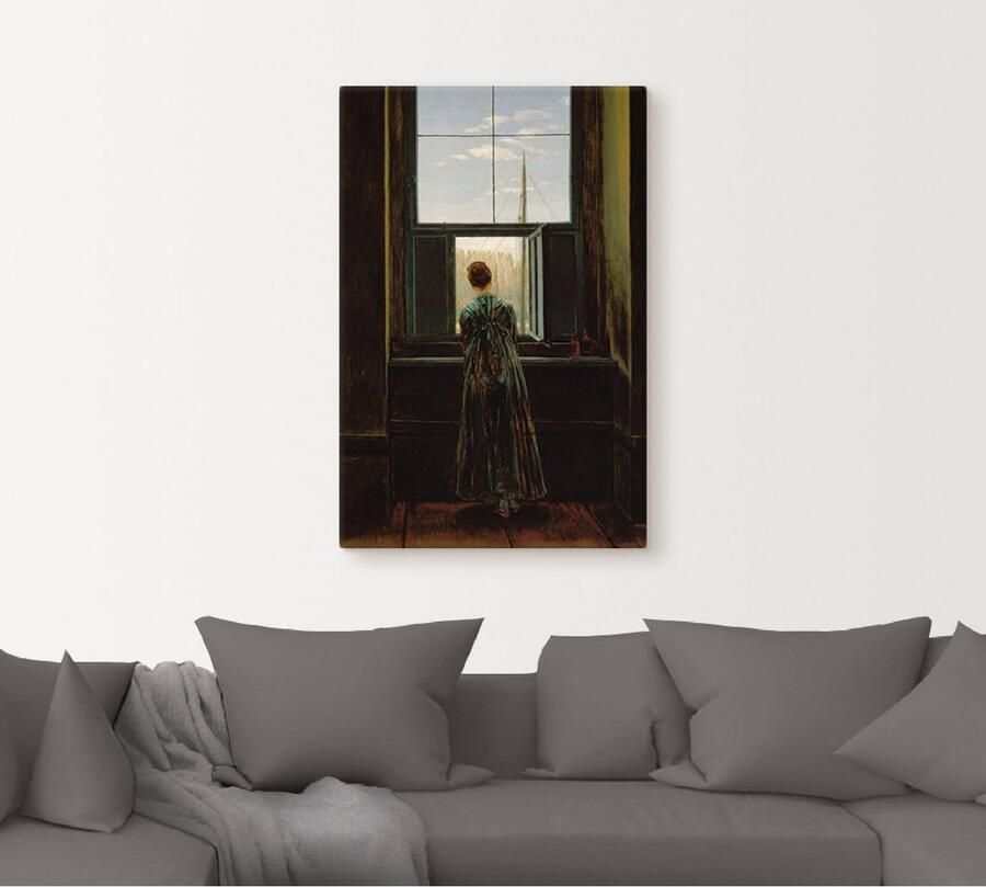 Artland Artprint Vrouw aan het raam. 1822(?) als artprint van aluminium artprint voor buiten artprint op linnen poster in verschillende maten. maten - Foto 4