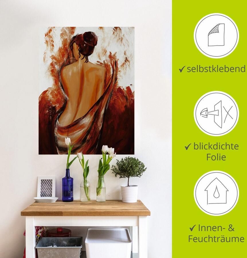 Artland Artprint Vrouw in rood als artprint op linnen poster muursticker in verschillende maten - Foto 4