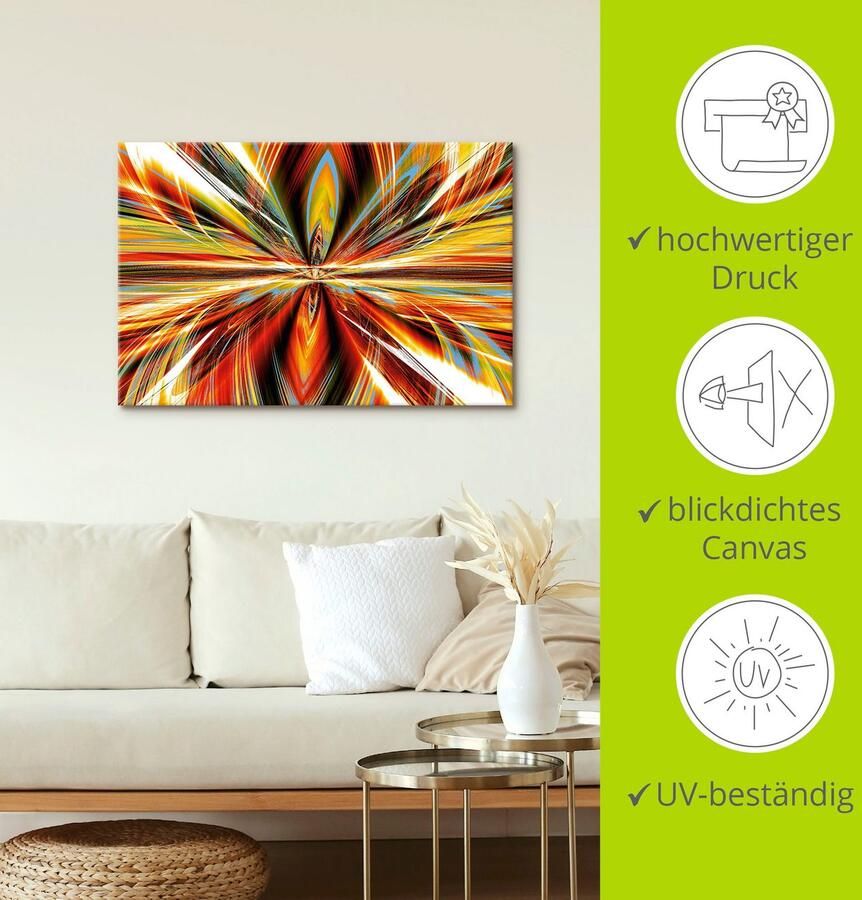 Artland Artprint Vuurkorf als artprint van aluminium artprint voor buiten artprint op linnen in verschillende maten - Foto 3