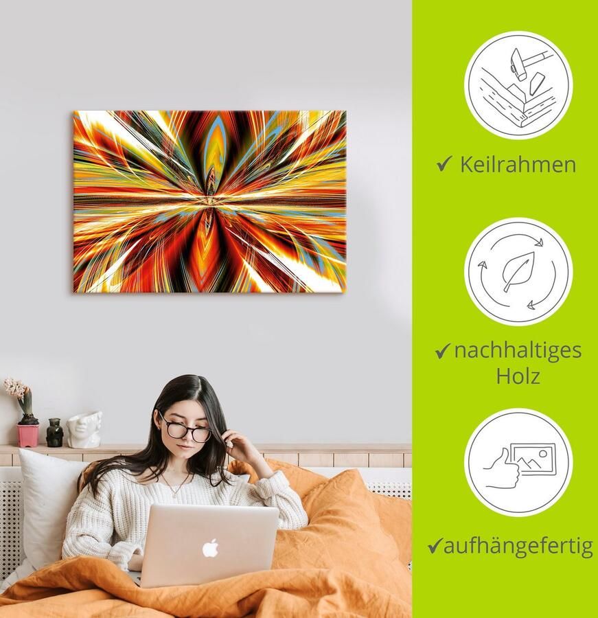 Artland Artprint Vuurkorf als artprint van aluminium artprint voor buiten artprint op linnen in verschillende maten - Foto 2