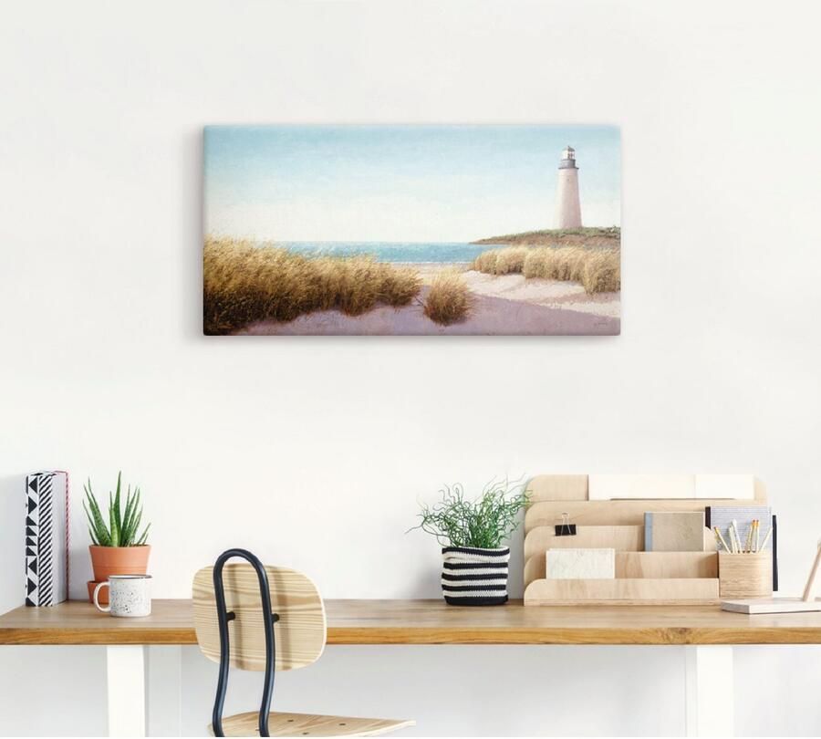 Artland Artprint Vuurtoren aan de zee als artprint op linnen in verschillende maten - Foto 3