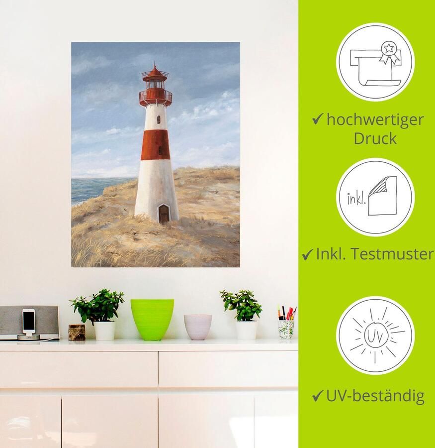 Artland Artprint Vuurtoren I als artprint van aluminium artprint op linnen muursticker verschillende maten - Foto 3