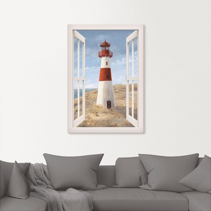 Artland Artprint Vuurtoren I blik uit het venster als artprint van aluminium artprint voor buiten artprint op linnen poster in verschillende maten. maten - Foto 2